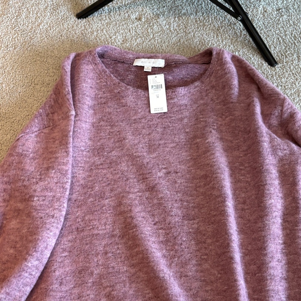 Anthropologie Purple Knit Top